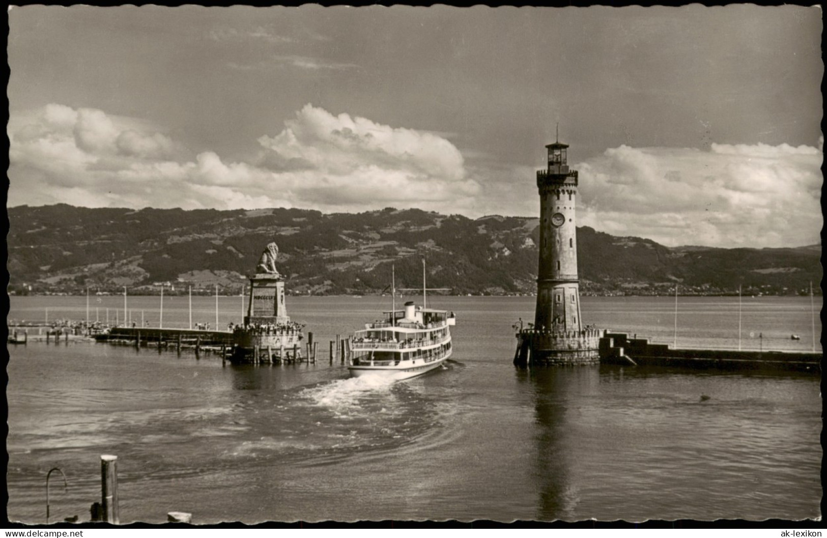 Ansichtskarte Lindau (Bodensee) Hafen Bodensee Schiff A.d. Hafenausfahrt 1979 - Other & Unclassified