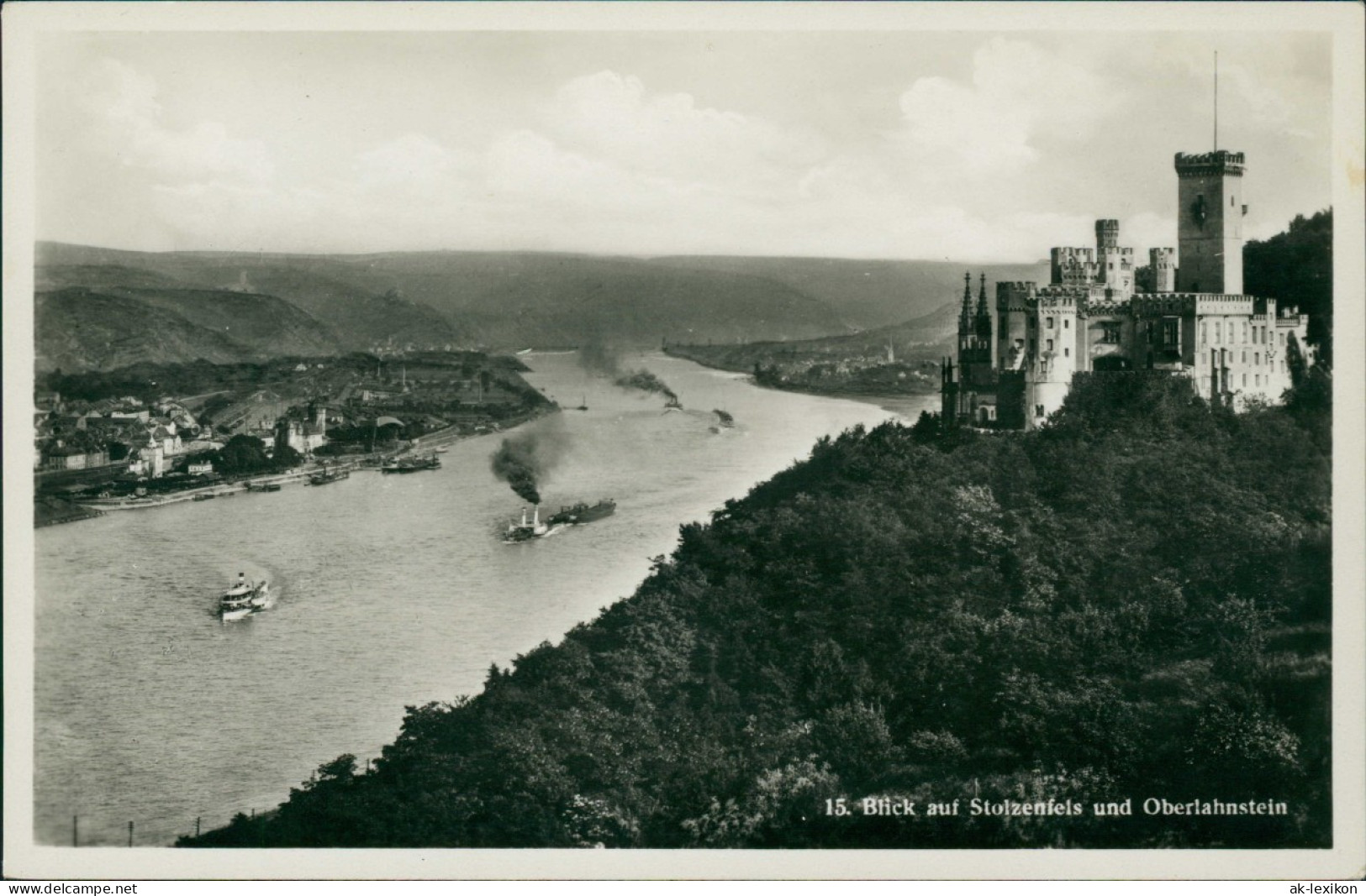 Stolzenfels-Koblenz Blick Auf Stolzenfels Und Oberlahnstein 1920 - Koblenz