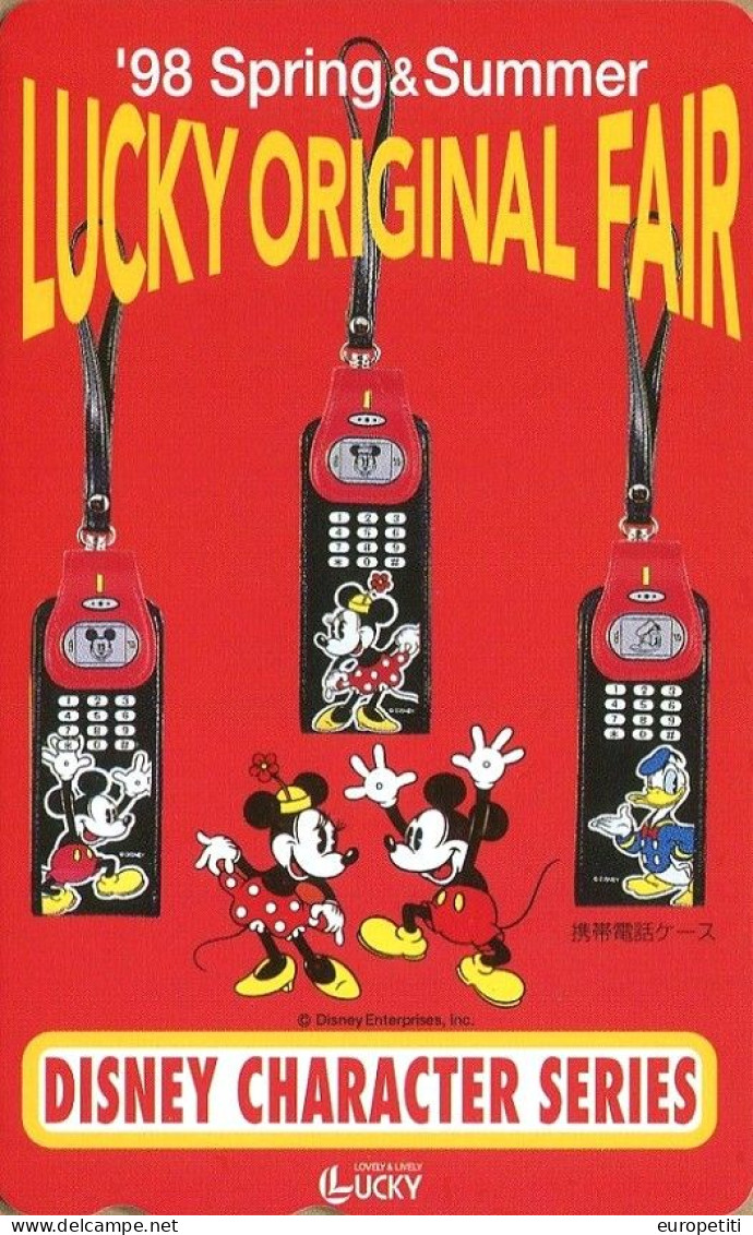 Télécarte Du Japon Disney.  Japan Phonecard Disney.  "Mickey & Minnie - Disney Character 1998".   (NEUVE - UNUSED). - Disney