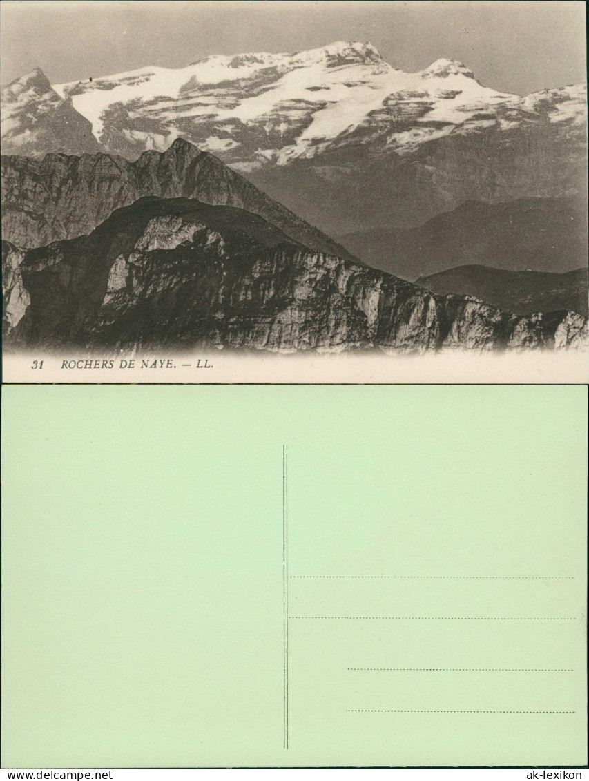 Ansichtskarte .Schweiz ROCHERS DE NAYE, Berg-Landschaft 1910 - Otros & Sin Clasificación