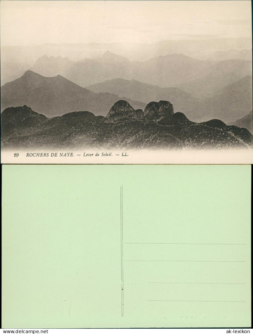 Ansichtskarte .Schweiz ROCHERS DE NAYE Lever De Soleil 1910 - Sonstige & Ohne Zuordnung