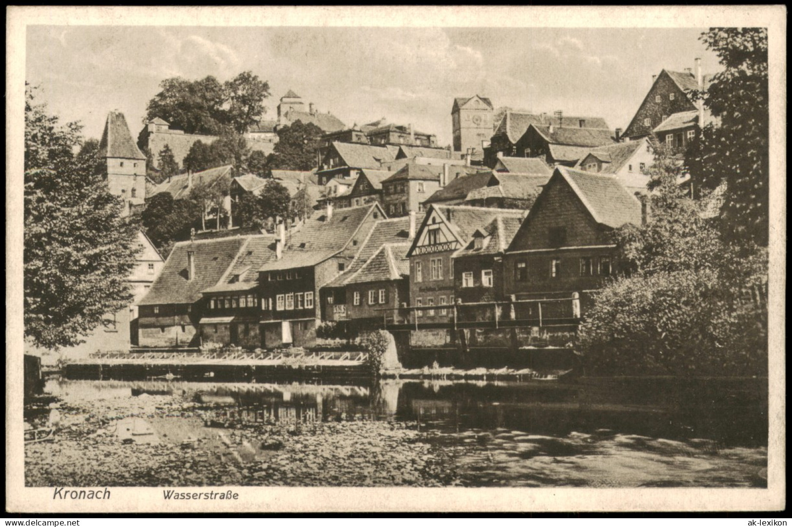 Ansichtskarte Kronach Wasserstraße, Teilansicht Mit Häusern 1940 - Kronach