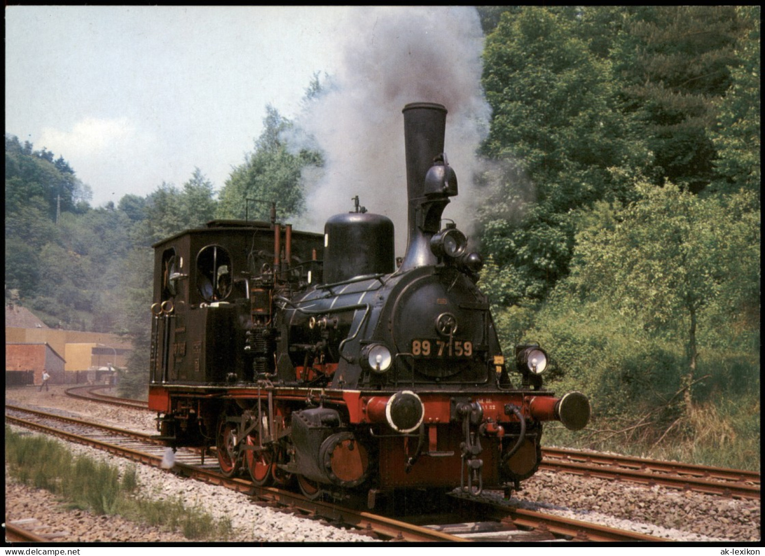 Motiv-AK Eisenbahn Lokomotive Kuckucksbähnel Neustadt Weinstraße Elmstein 1980 - Treinen