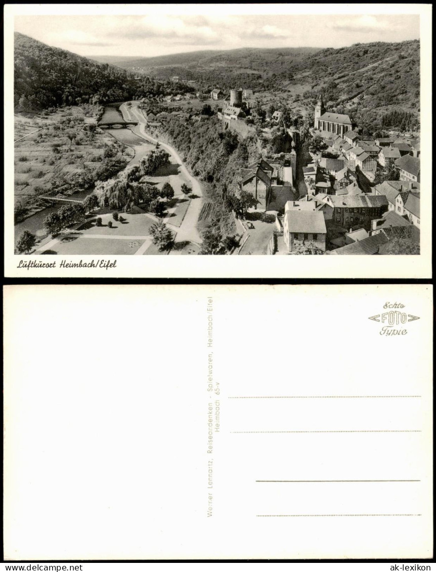 Ansichtskarte Heimbach (Eifel) Panorama Ortsansicht; Ort I.d. Eifel 1950 - Other & Unclassified