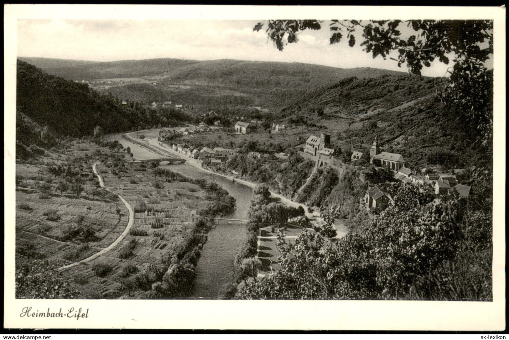 Ansichtskarte Heimbach (Eifel) Panorama Gesamtansicht 1950 - Other & Unclassified