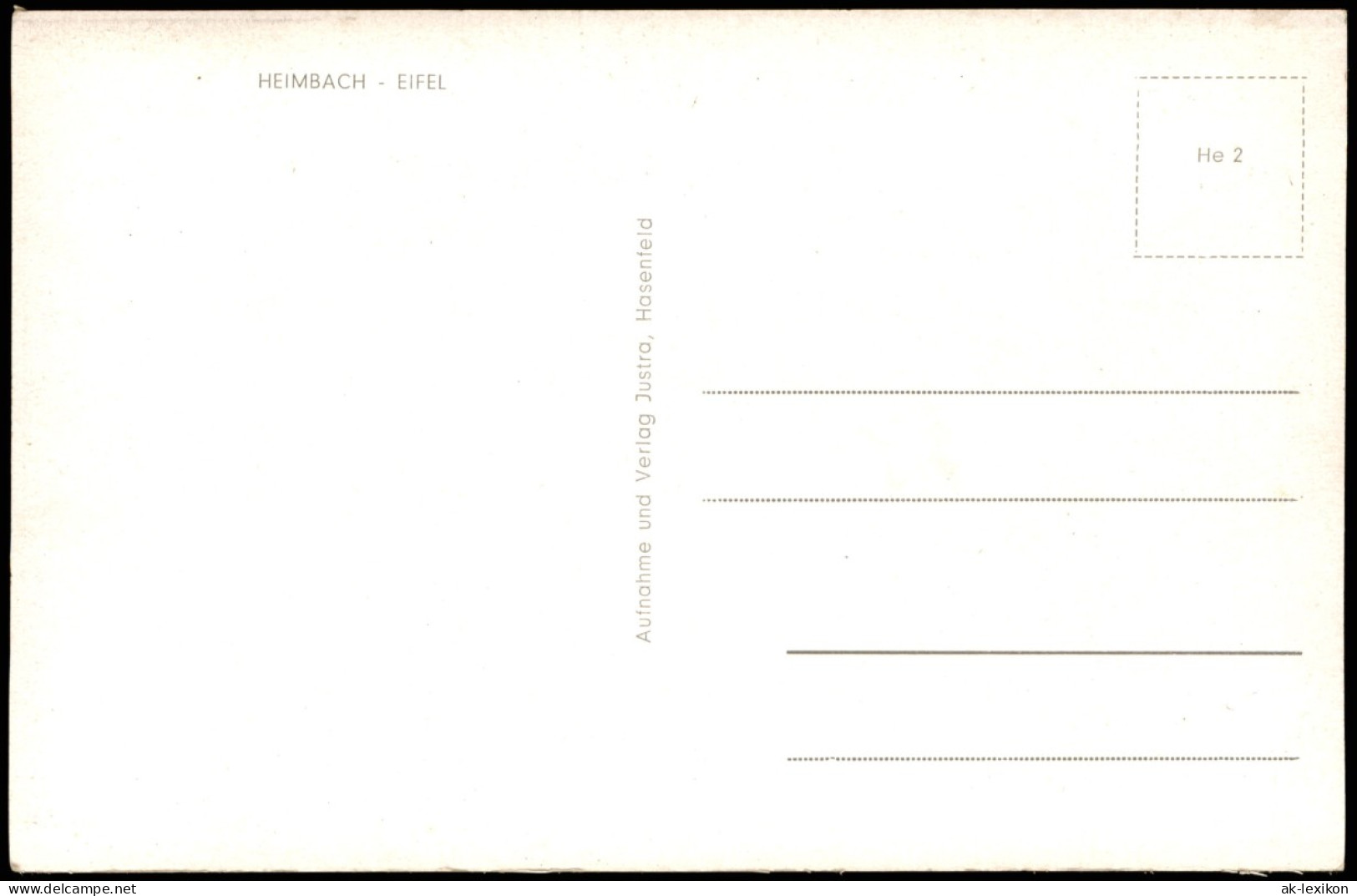 Ansichtskarte Heimbach (Eifel) Panorama Gesamtansicht 1950 - Sonstige & Ohne Zuordnung