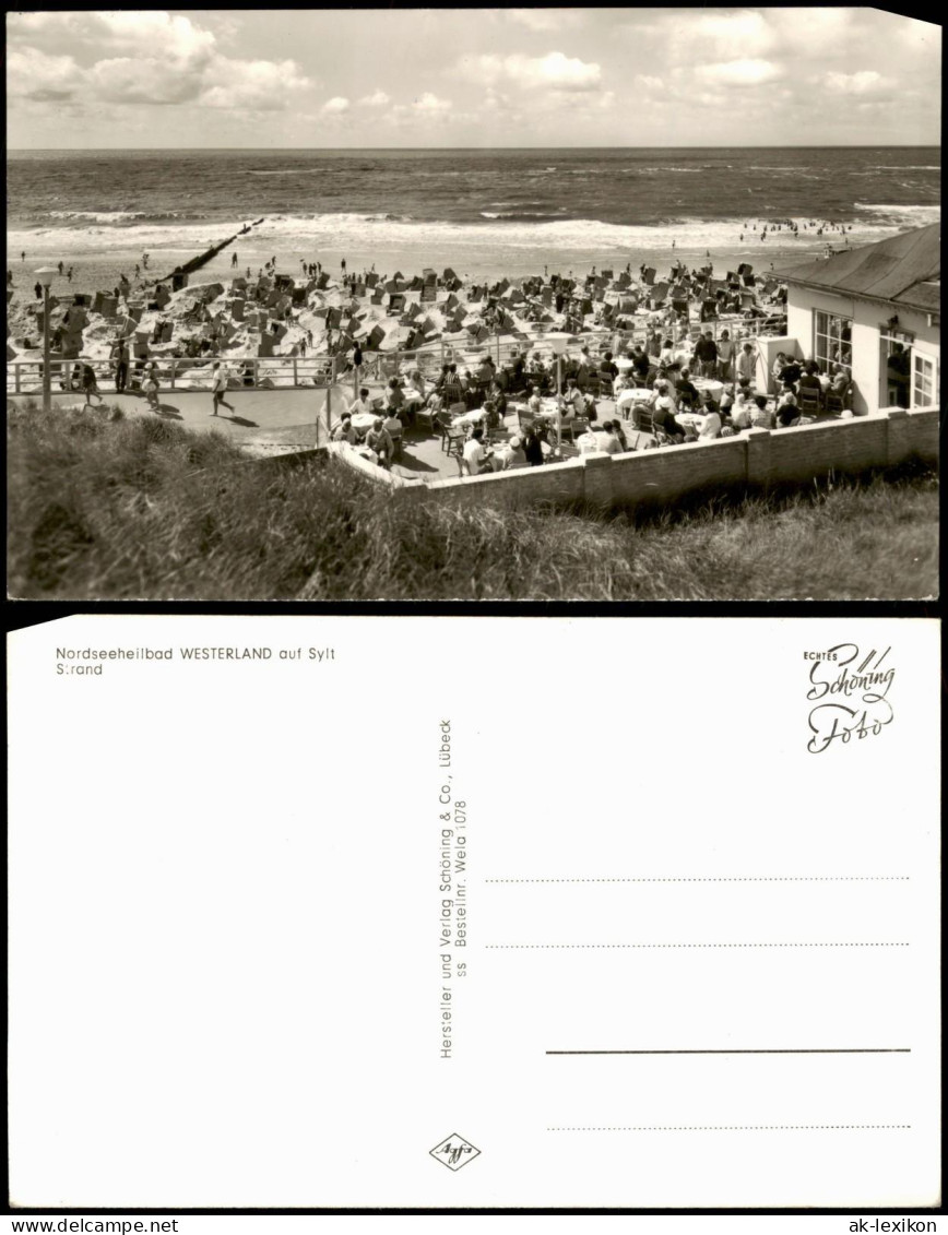 Ansichtskarte Westerland-Sylt Strand Nordseeheilbad Auf Sylt 1960 - Other & Unclassified