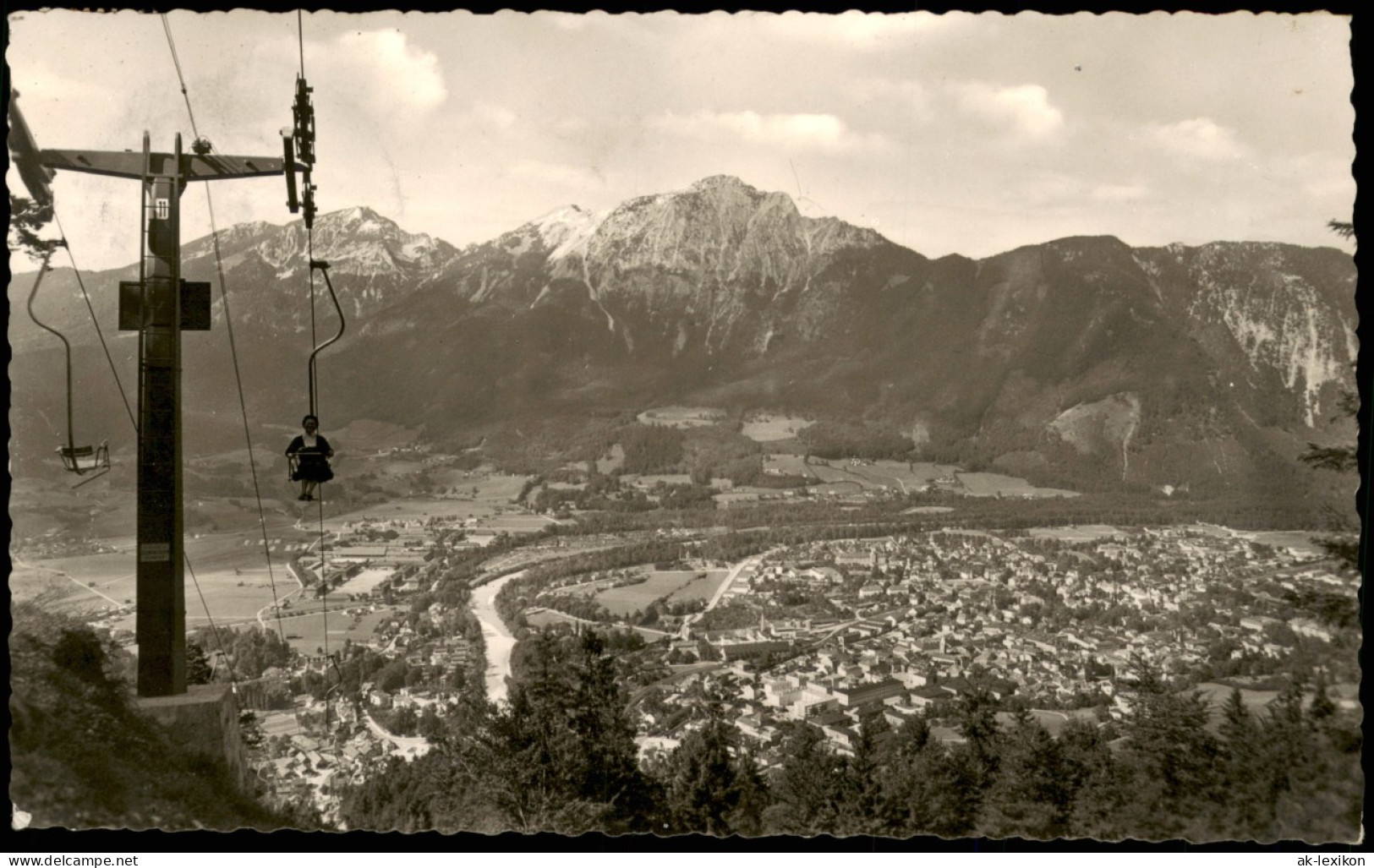 Ansichtskarte Bad Reichenhall Panorama-  1952   Gelaufen Mit Stempel Von PIDING - Bad Reichenhall