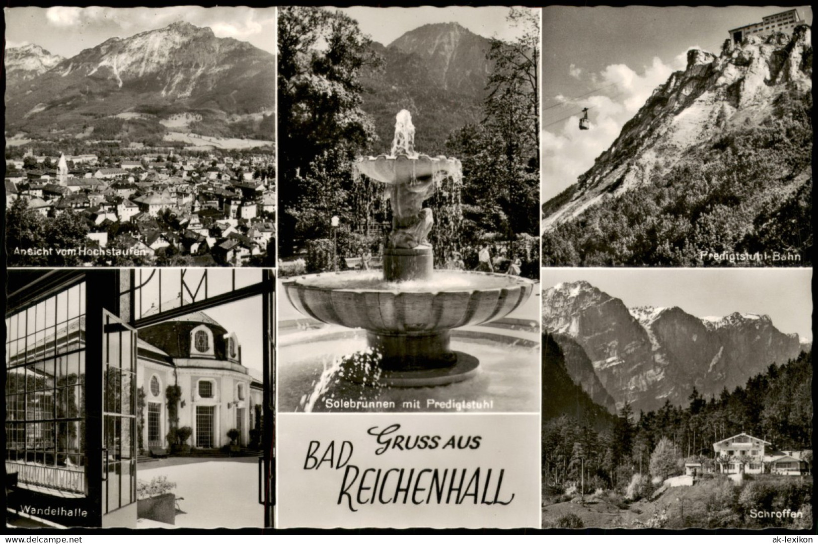 Bad Reichenhall Mehrbildkarte Mit 5 Foto-Ansichten U.a. Schroffen 1960 - Bad Reichenhall