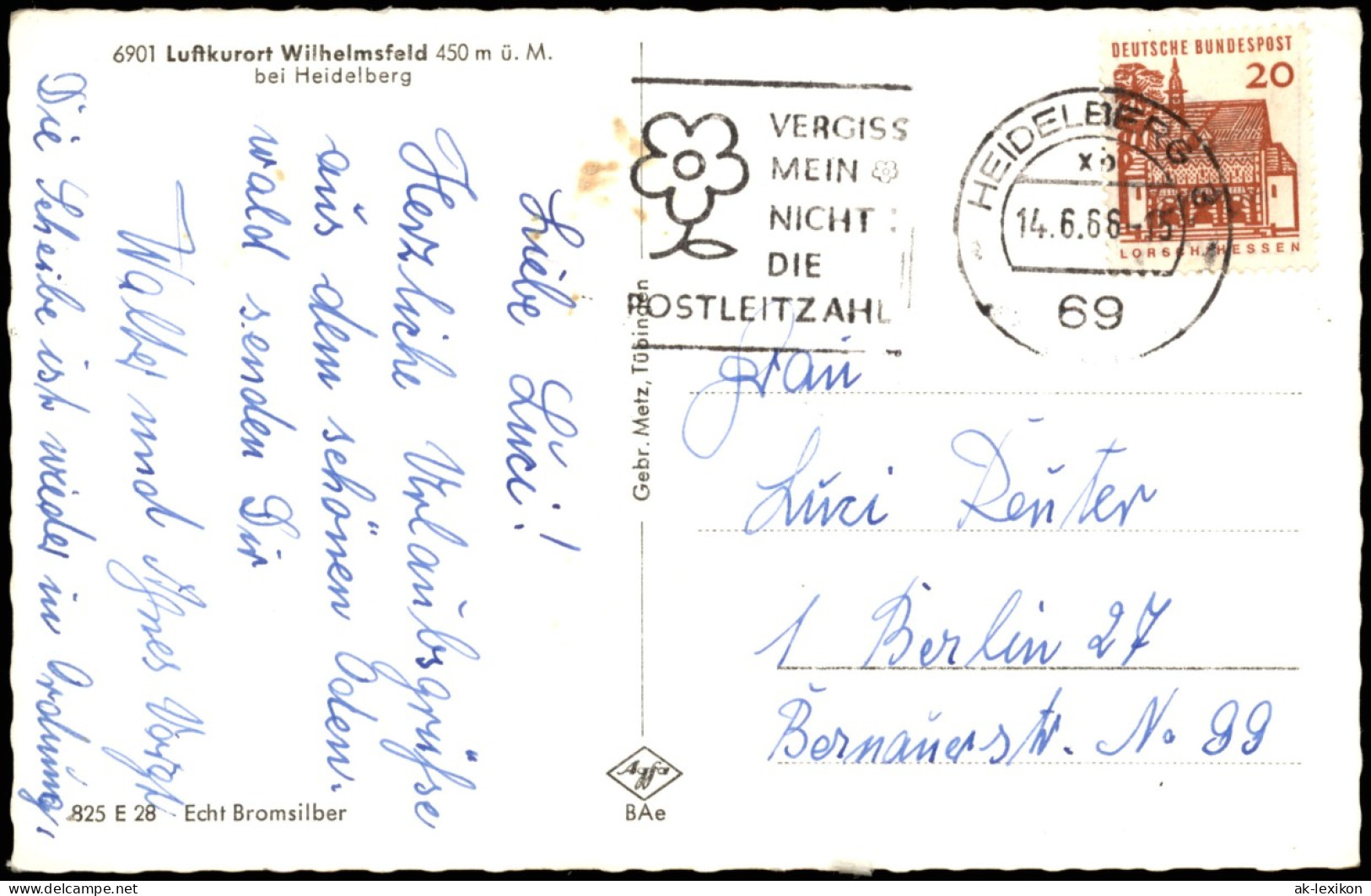 Ansichtskarte Wilhelmsfeld Ortsansichten, Odenwald, Mehrbildkarte 1966 - Other & Unclassified