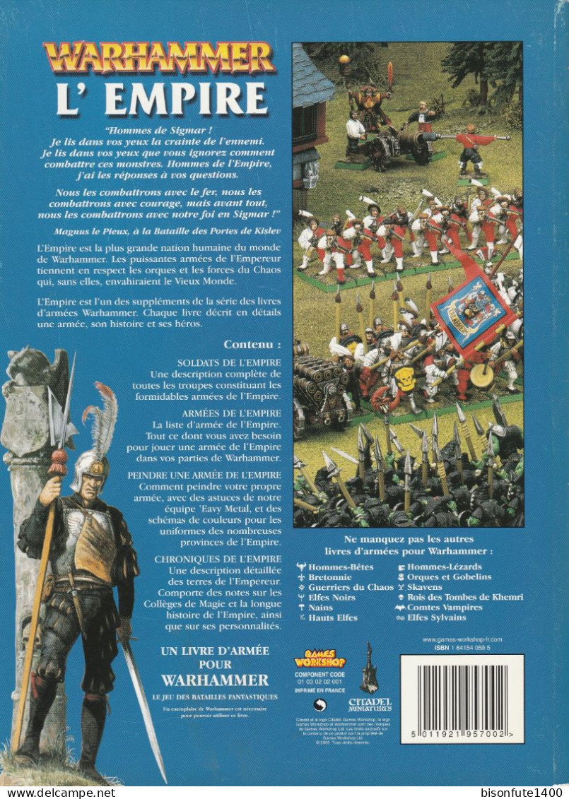 WARHAMMER : Livre De Base Pour Construire Une Armée De L'Empire Et Règles Du Jeu ( Voir Photos ) - Otros & Sin Clasificación