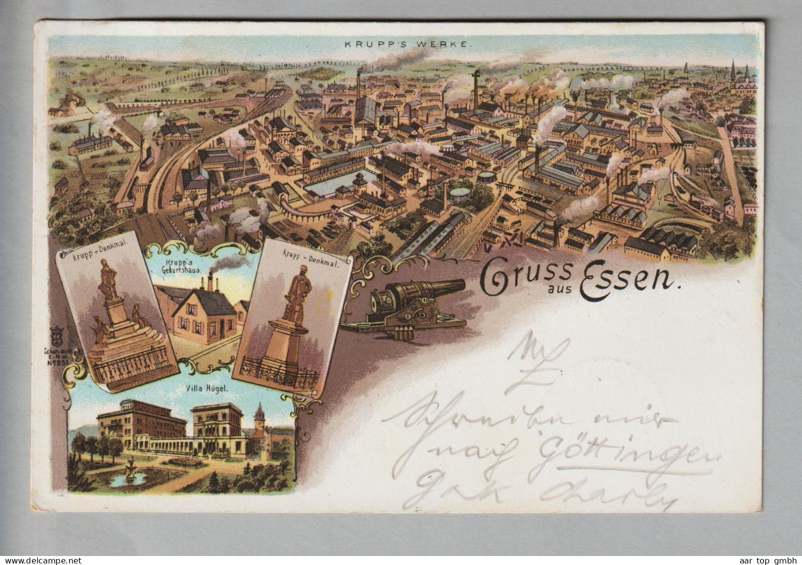 DE No.West. Essen 1900-03-30 Litho Kruppwerke #851 - Essen