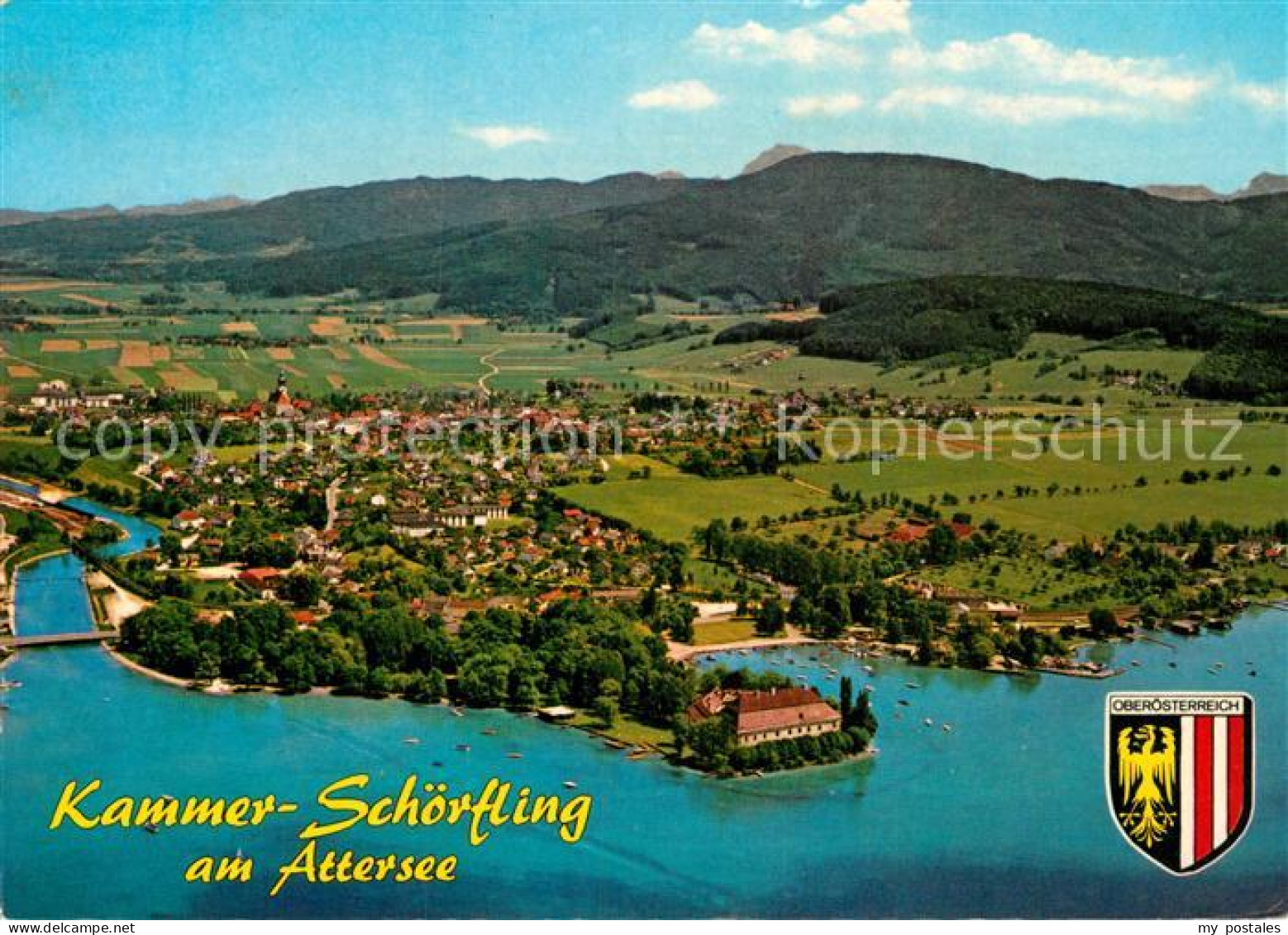 72950523 Kammer Attersee Fliegeraufnahme Schloss Schoerfling Attersee - Andere & Zonder Classificatie