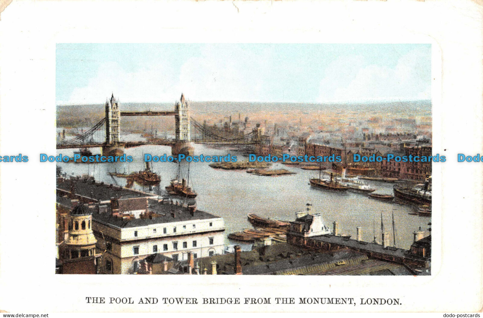 R085942 The Pool And Tower Bridge From The Monument. London. E. Gordon. 1910 - Otros & Sin Clasificación