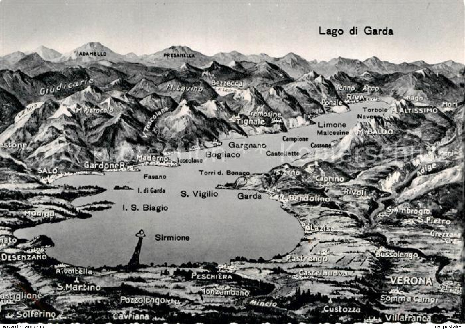 72949357 Lago Di Garda Gardasee Und Umgebung Alpenpanorama Aus Der Vogelperspekt - Autres & Non Classés