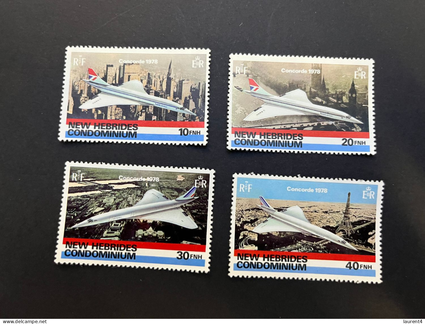 11-5-2024 (stamp) Mint / Neuf - New Hebrides / Nouvelle Hébrides - CONCORDE Aircraft (4 Values) - Vanuatu (1980-...)
