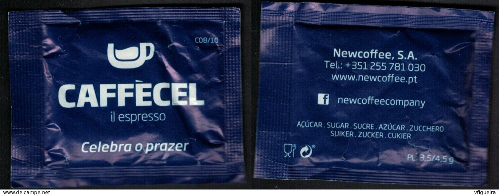 Portugal Sachet Sucre Sugar Bag Caffècel Il Espresso Celebra O Prazer - Sugars