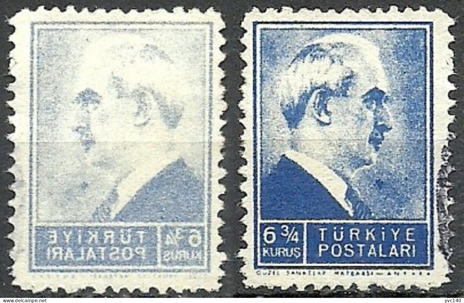 Turkey; 1942 1st Inonu Issue 6 3/4 K. ERROR "Abklatsch" - Gebraucht