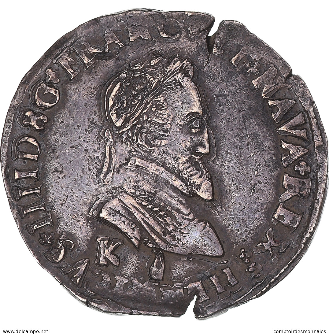 Monnaie, France, Henri IV, Demi Franc, Bordeaux, TTB+, Argent, Gadoury:590 - 1589-1610 Hendrik IV