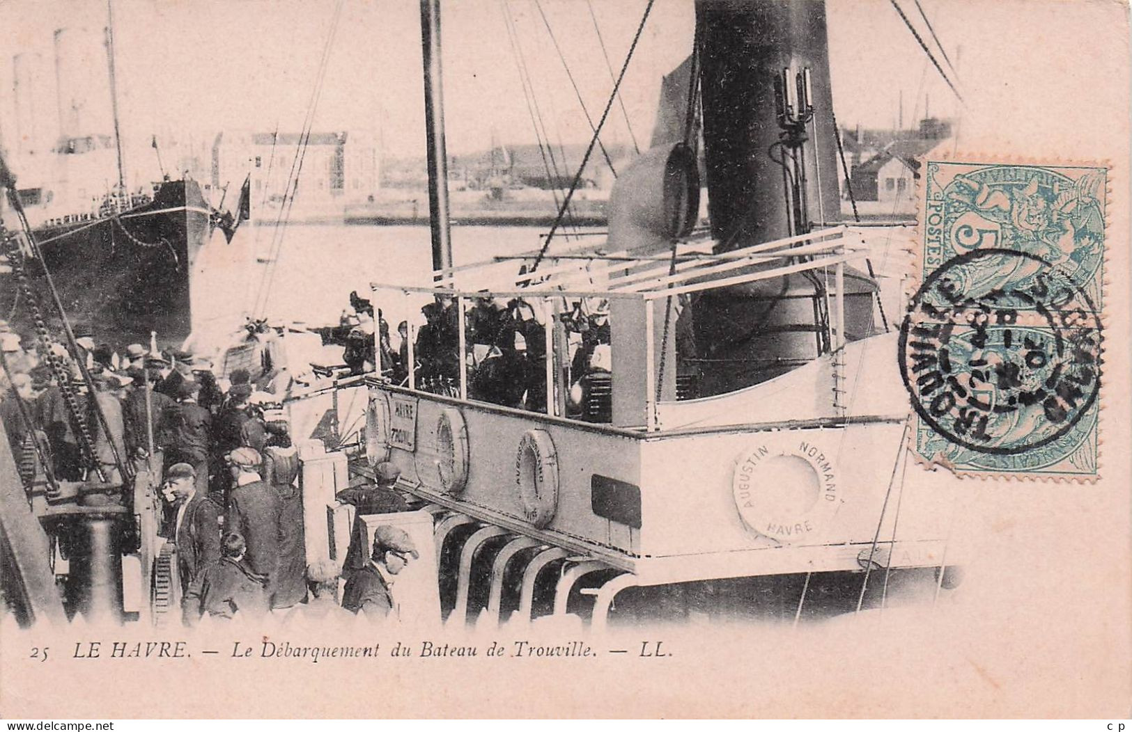 Le Havre  - Le Debarquement Du Bateau De Trouville -  CPA°J - Port