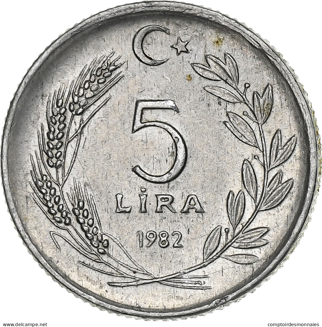 Monnaie, Turquie, 5 Lira, 1982, TTB, Aluminium, KM:949.1 - Turquie