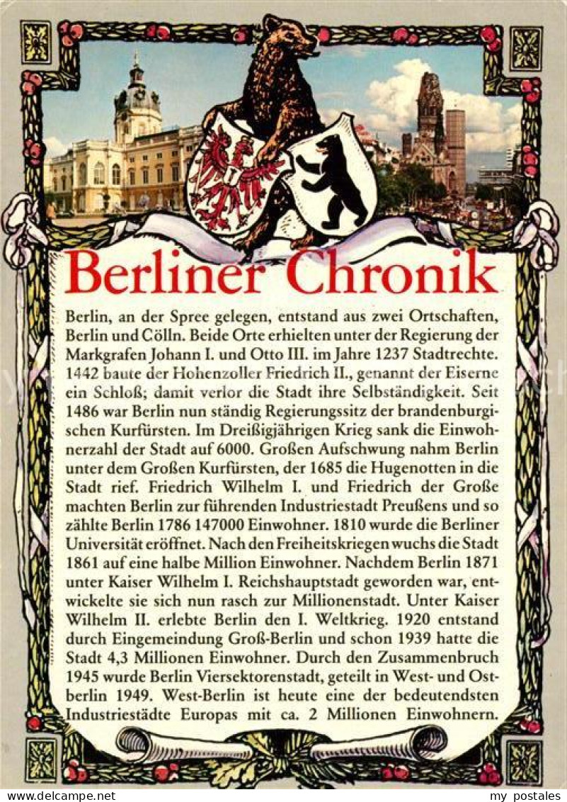 72948548 Berlin Chronik Berlin - Andere & Zonder Classificatie