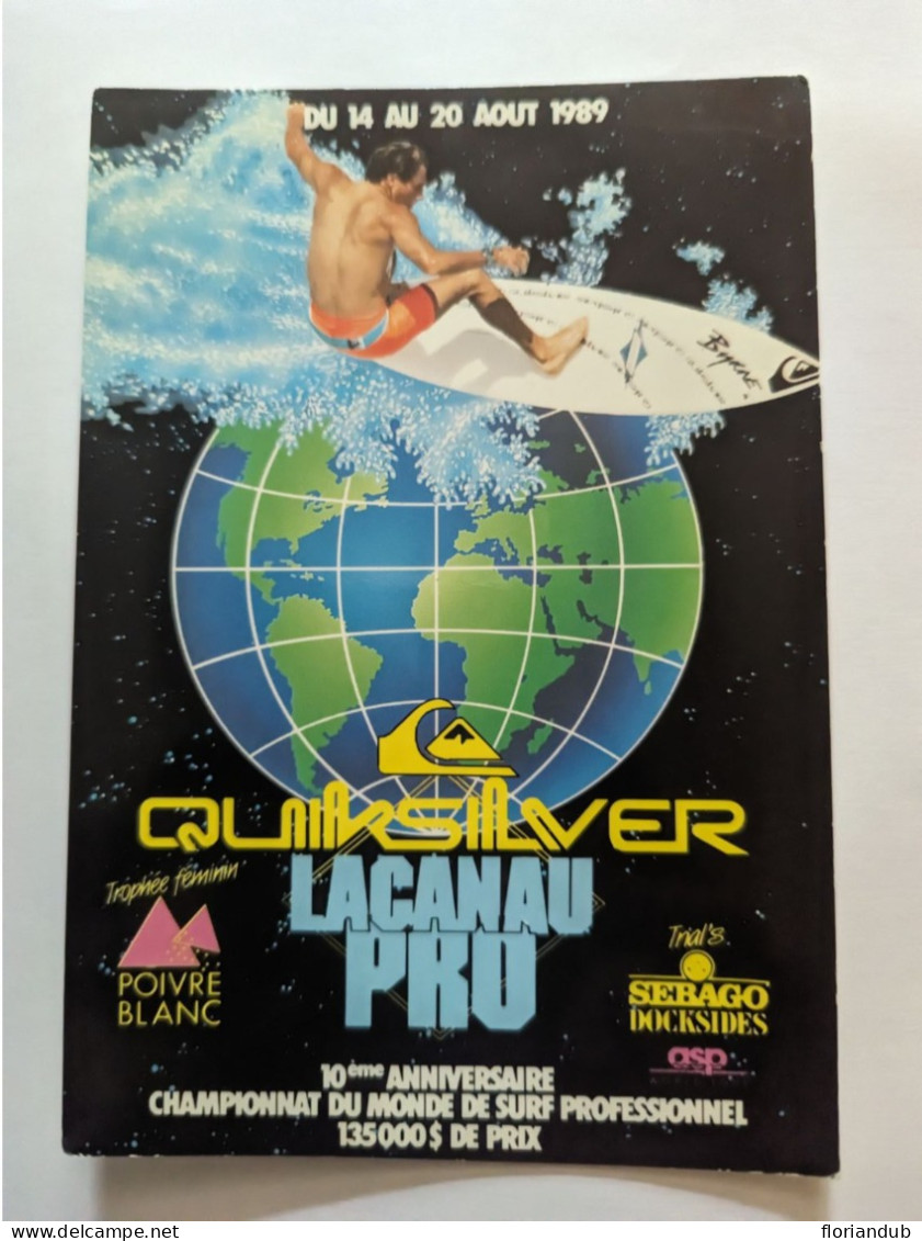 CP - Surf Quicksilver Lacanau Pro 1989 - Autres & Non Classés