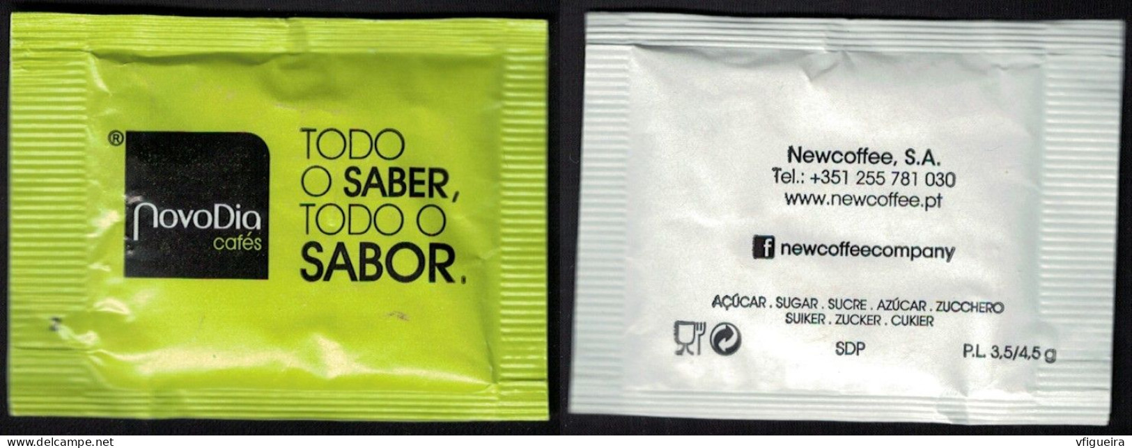 Portugal Sachet Sucre Sugar Bag Novo Dia Cafés Todo O Saber Todo O Sabor - Suiker
