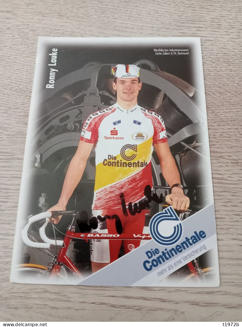 Signé Cyclisme Cycling Ciclismo Ciclista Wielrennen Radfahren LAUKE RONNY (Die Continentale-Olympia 1998) - Cyclisme