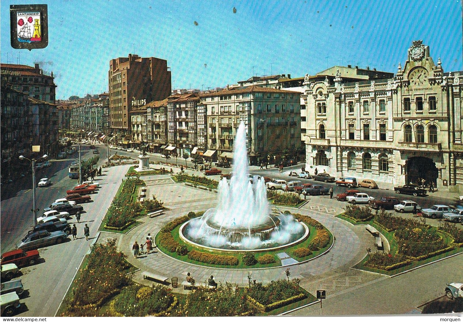 55057. Postal OSERA (Zaragoza) 1969. Vista De Plaza Generalisimo De Santander - Storia Postale