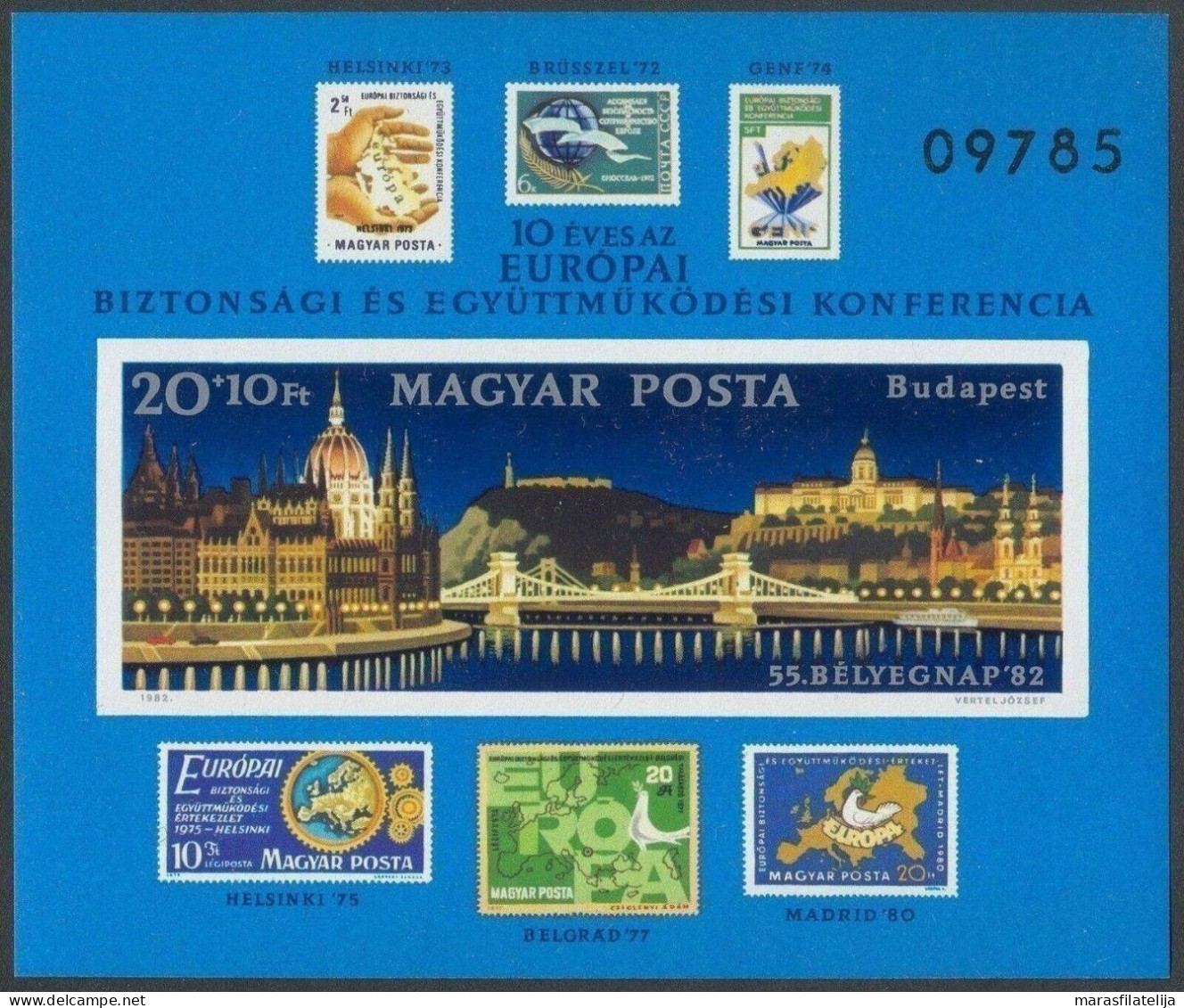 Hungary, 1982, Conference Of European Security, Imperf. Souvenir Sheet - Andere & Zonder Classificatie