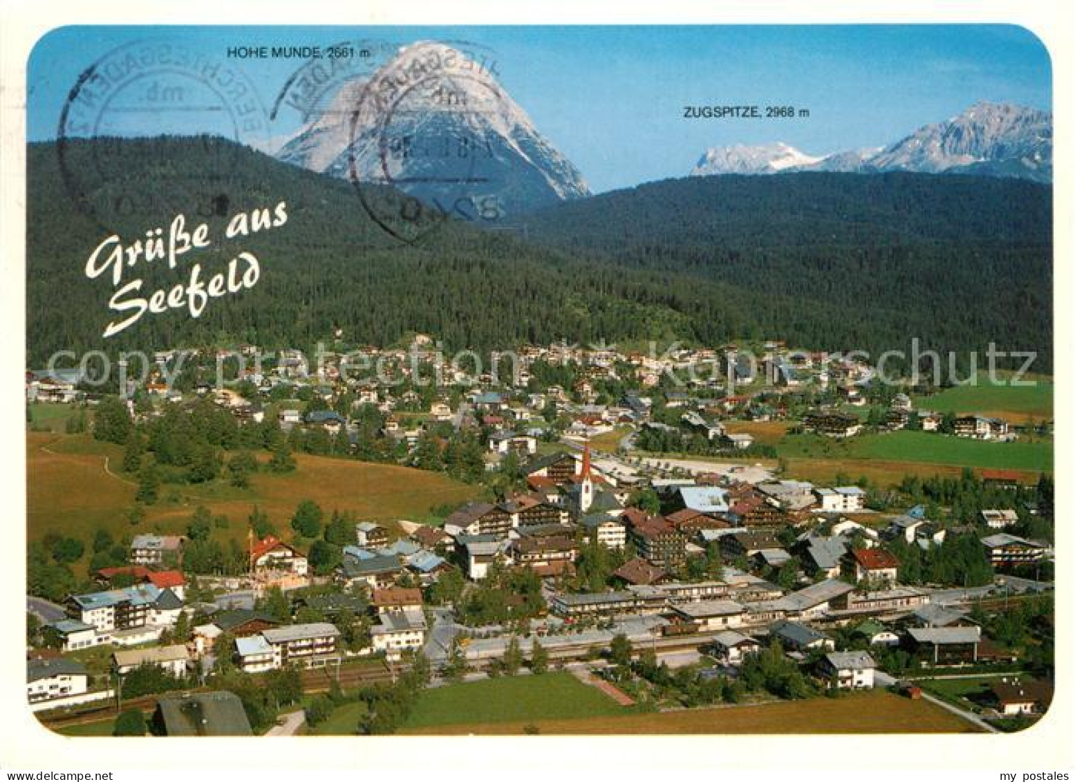 72948224 Seefeld Attersee Fliegeraufnahme Hohe Munde Zugspitze Steinbach Am Atte - Altri & Non Classificati