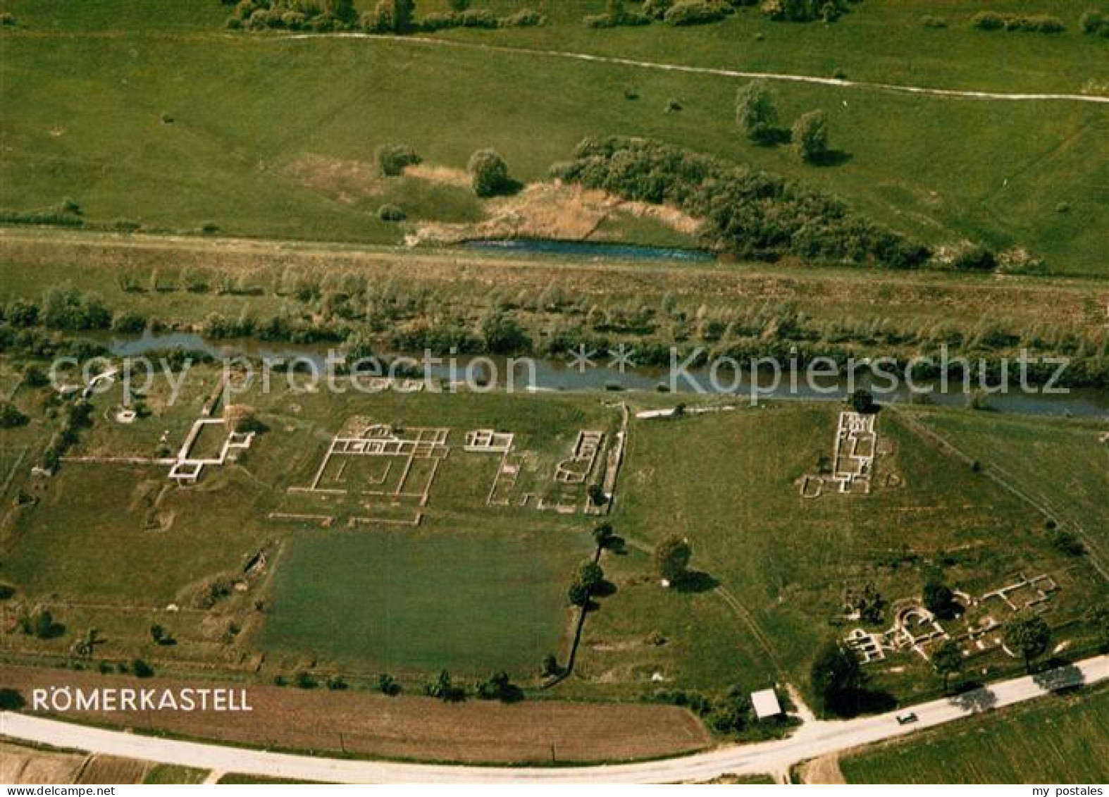 72948174 Eining Fliegeraufnahme Roemerkastell Abusina Neustadt A.d.Donau - Andere & Zonder Classificatie