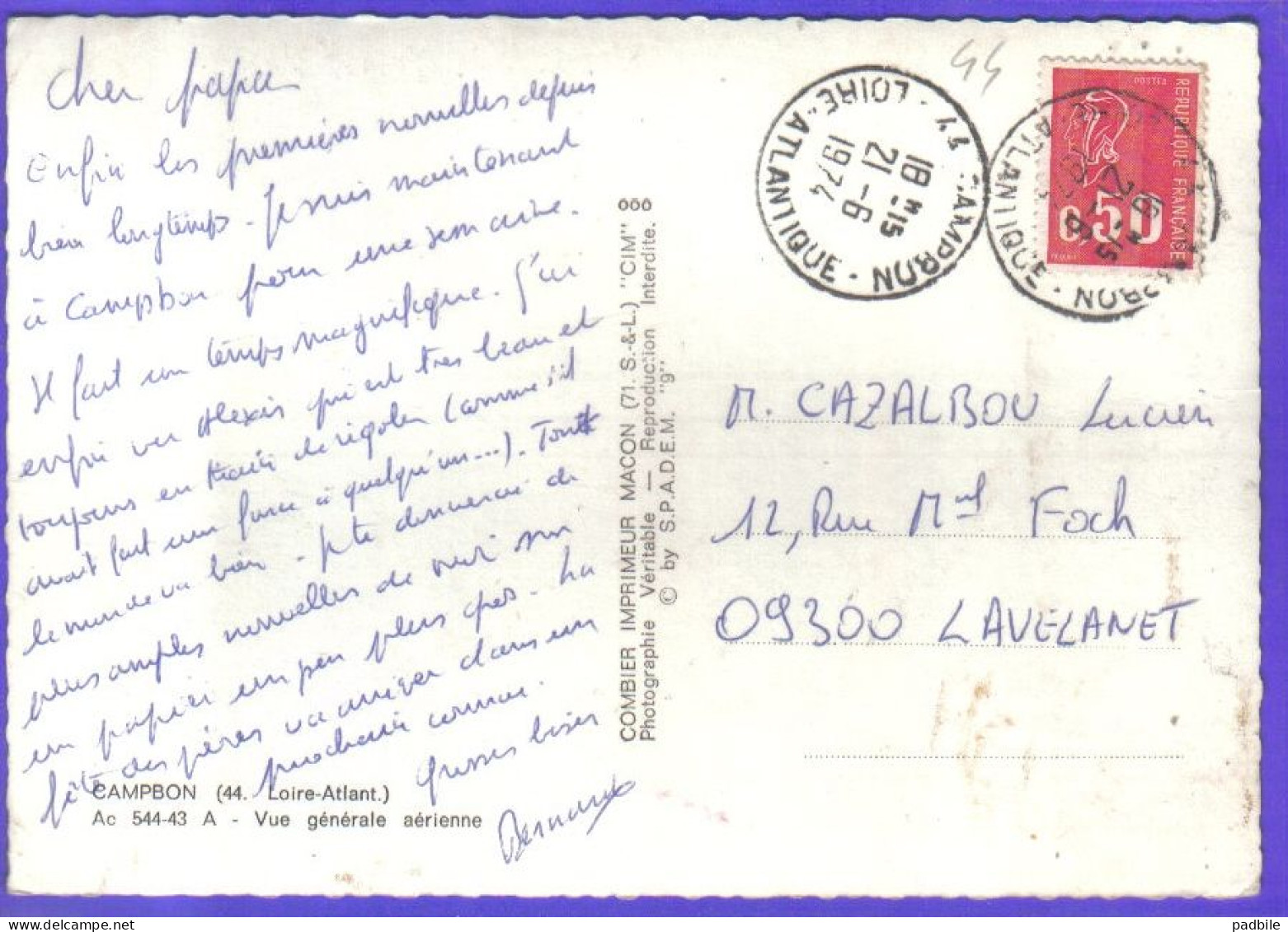 Carte Postale 44. Cambon  Vue Aérienne  Très Beau Plan - Autres & Non Classés