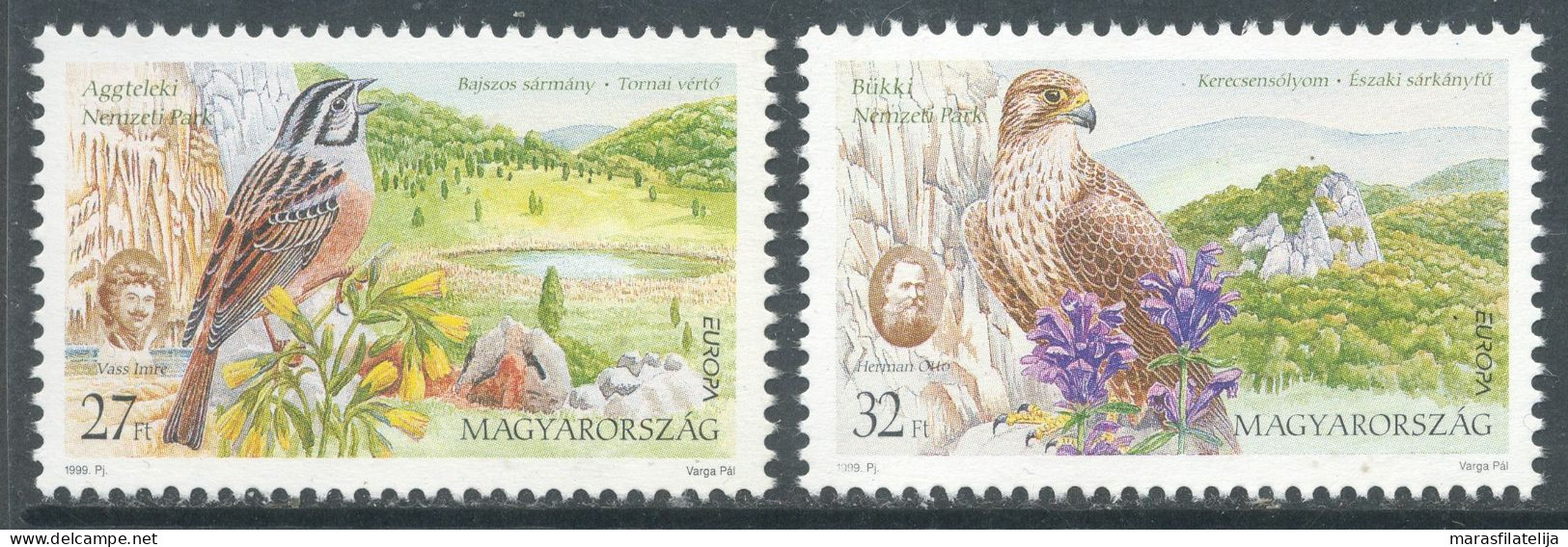 Hungary, 1999, Europa CEPT, Nature Preservation, Nature Parks - Otros & Sin Clasificación