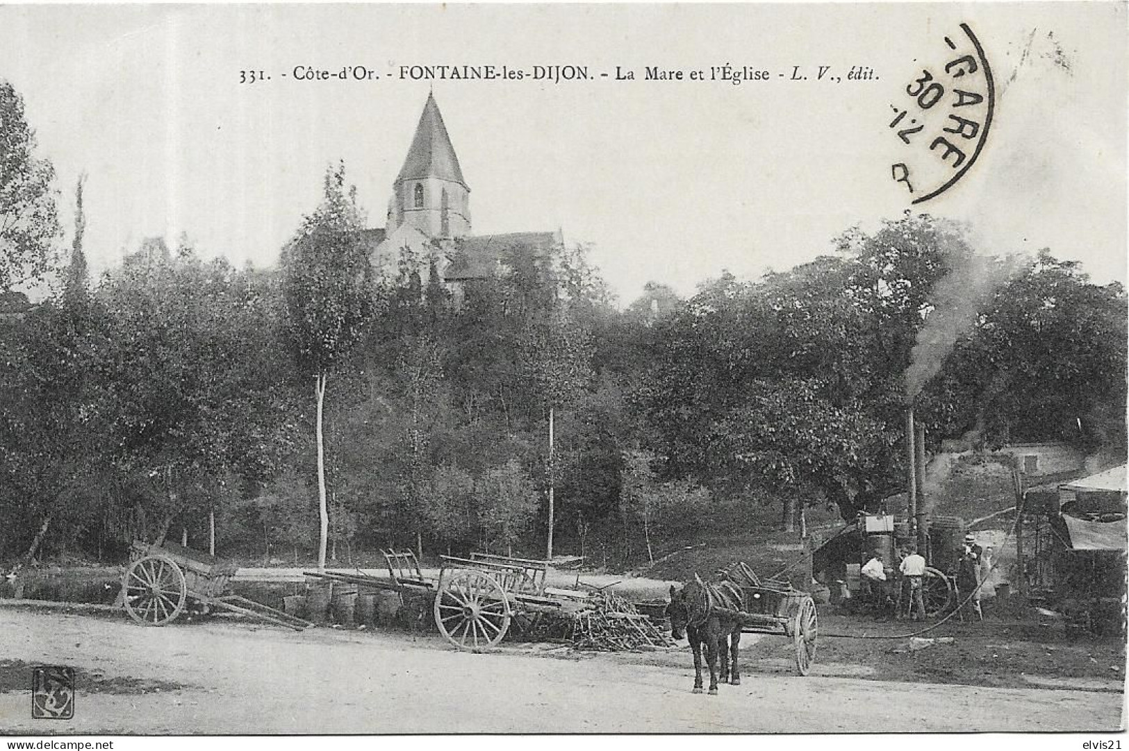 FONTAINE LES DIJON La Mare Et L' Eglise. Alambic à Droite - Autres & Non Classés