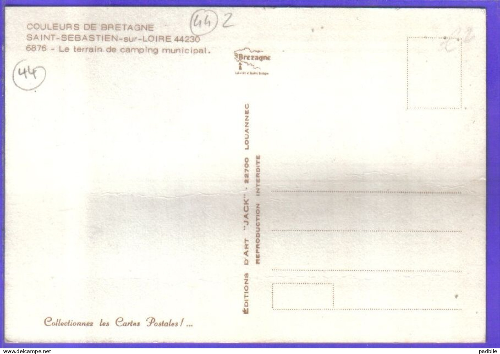 Carte Postale 44. Saint-Sebastien-sur-Loire Le Camping Municipal   Très Beau Plan - Autres & Non Classés