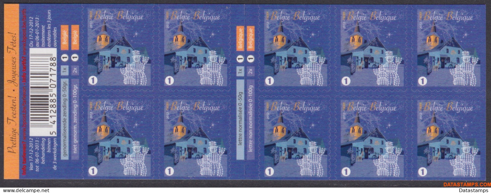 België 2012 - Mi:MH 4336, Yv:C 4271, OBP:B 133, Booklet - XX - Christmas Stamps - 1997-… Validità Permanente [B]