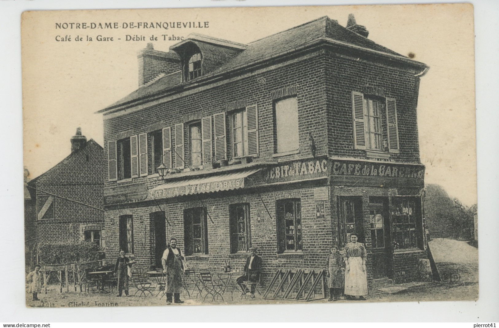 NOTRE DAME DE FRANQUEVILLE - Café De La Gare, Débit De Tabac - Other & Unclassified