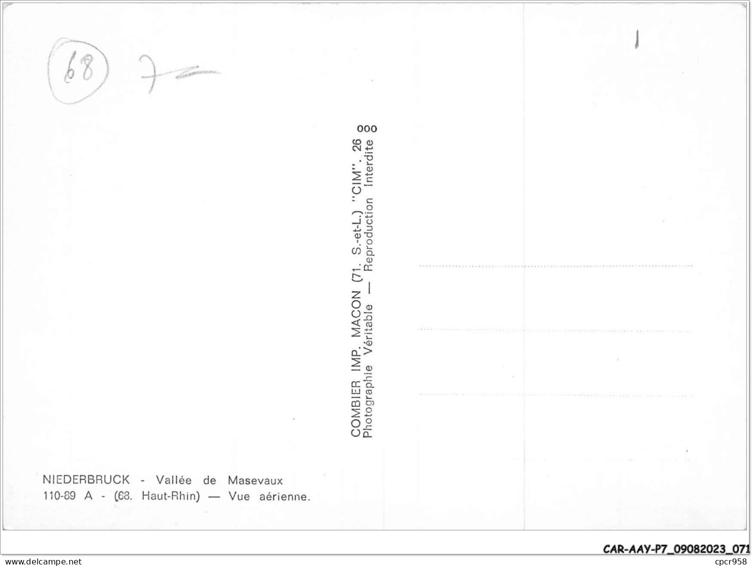 CAR-AAYP7-68-0493 - NIEDERBUCK - Vallée De Masevaux - Vue Aerienne - Other & Unclassified