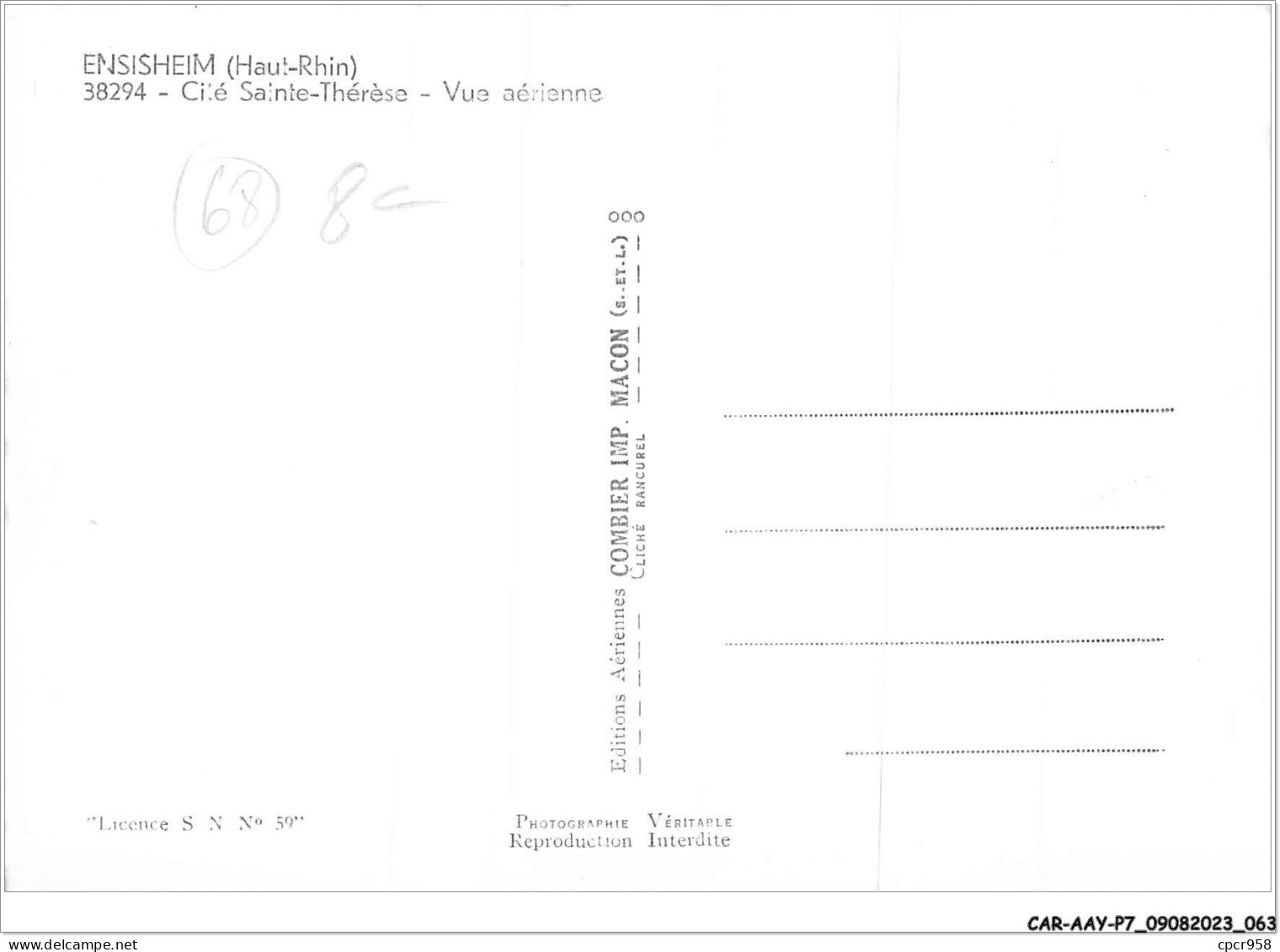 CAR-AAYP7-68-0489 - ENSISHEIM - Cite Sainte-Therese - Vue Aerienne - Other & Unclassified