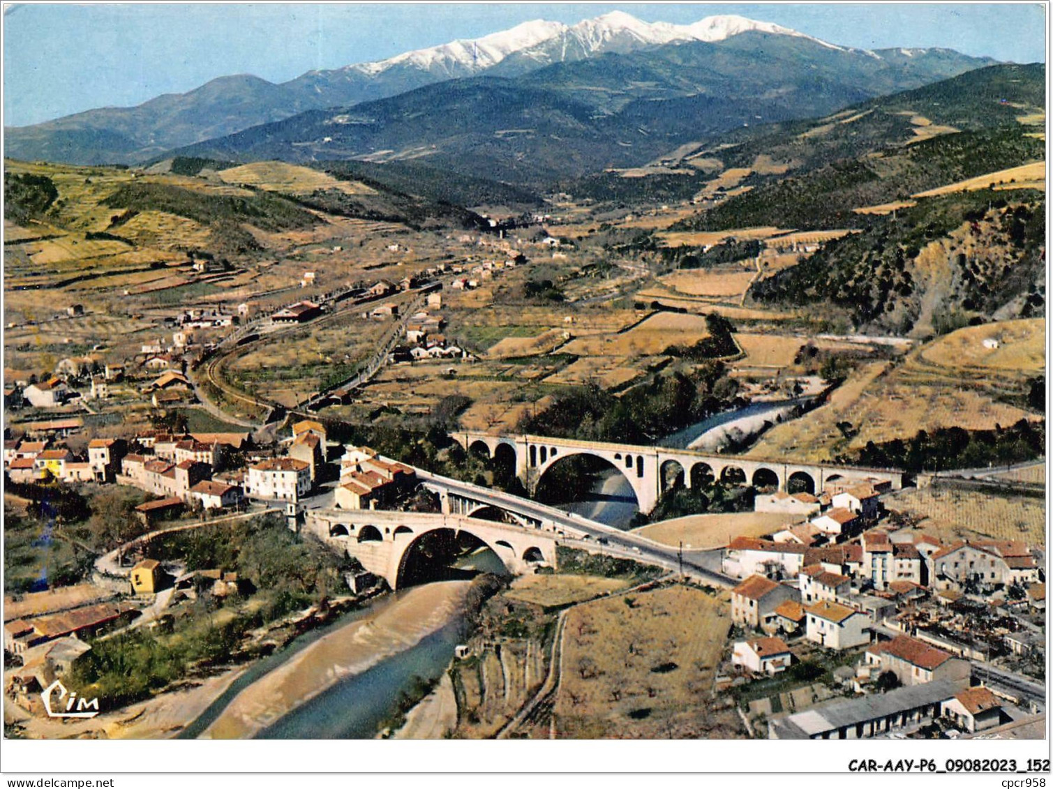 CAR-AAYP6-66-0451 - CERET - Vue Aerienne Sur La Vallée Du Tech - Les Trois Ponts Et Canigou - Ceret