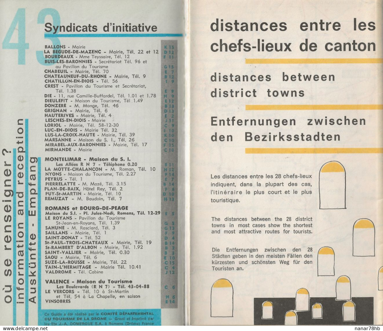 Tourisme Dans La Drôme, 1966 édité Par Le Comité Département Du Tourisme - Toerisme