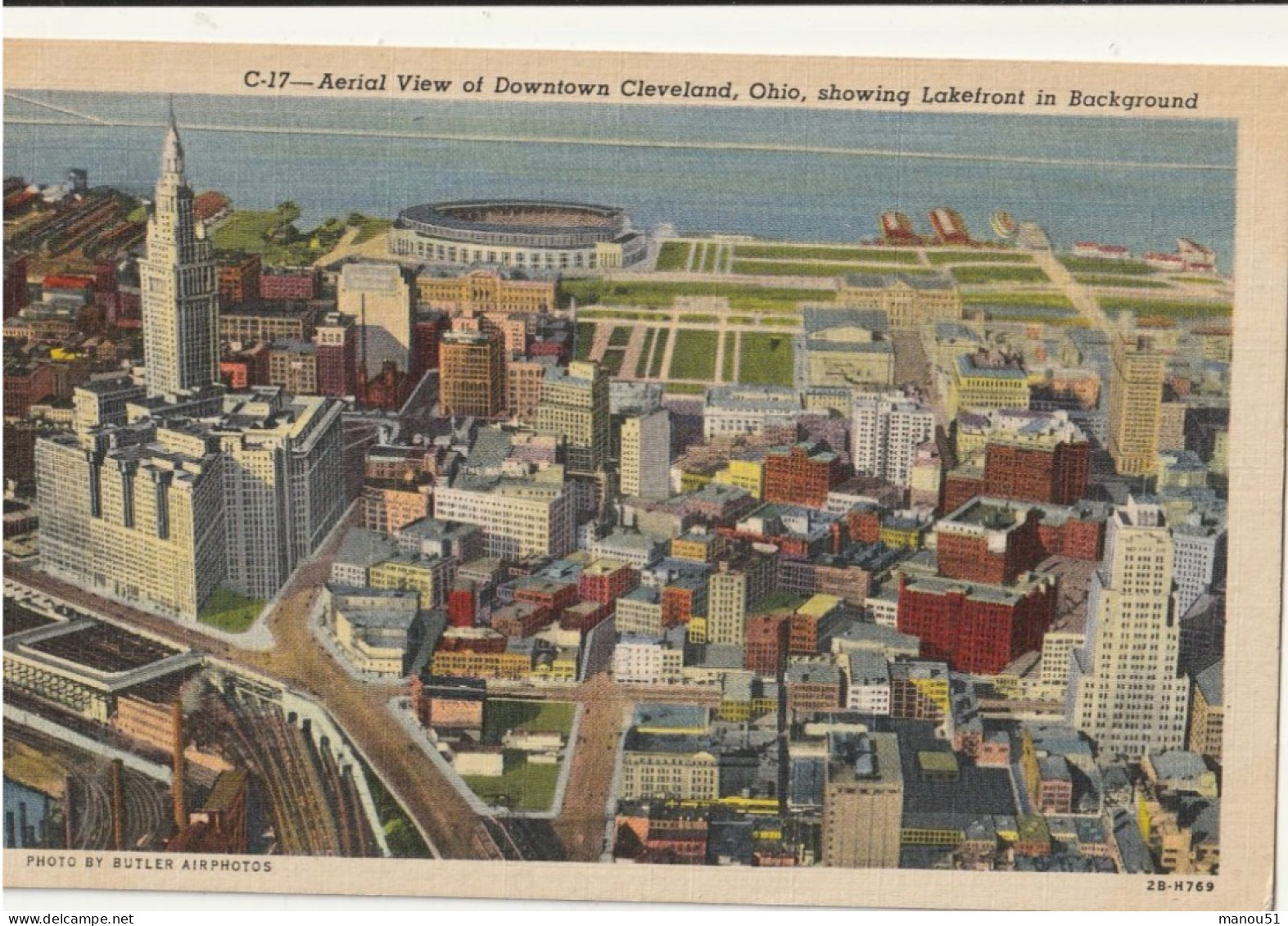 ETATS-UNIS -  Aerial View Of Downtown CLEVELAND - Cleveland