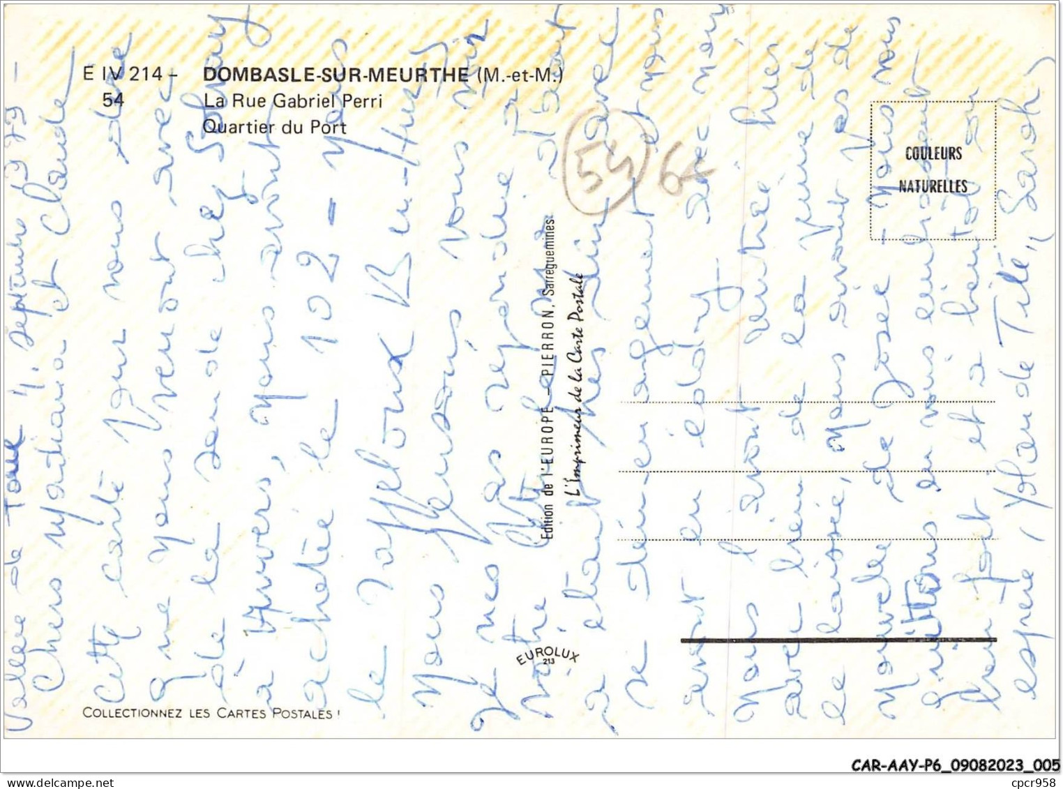 CAR-AAYP6-54-0377 - DOMBASLE-SUR-MEURTHE - La Rue Gabriel Perri - Quartier Du Port - Autres & Non Classés