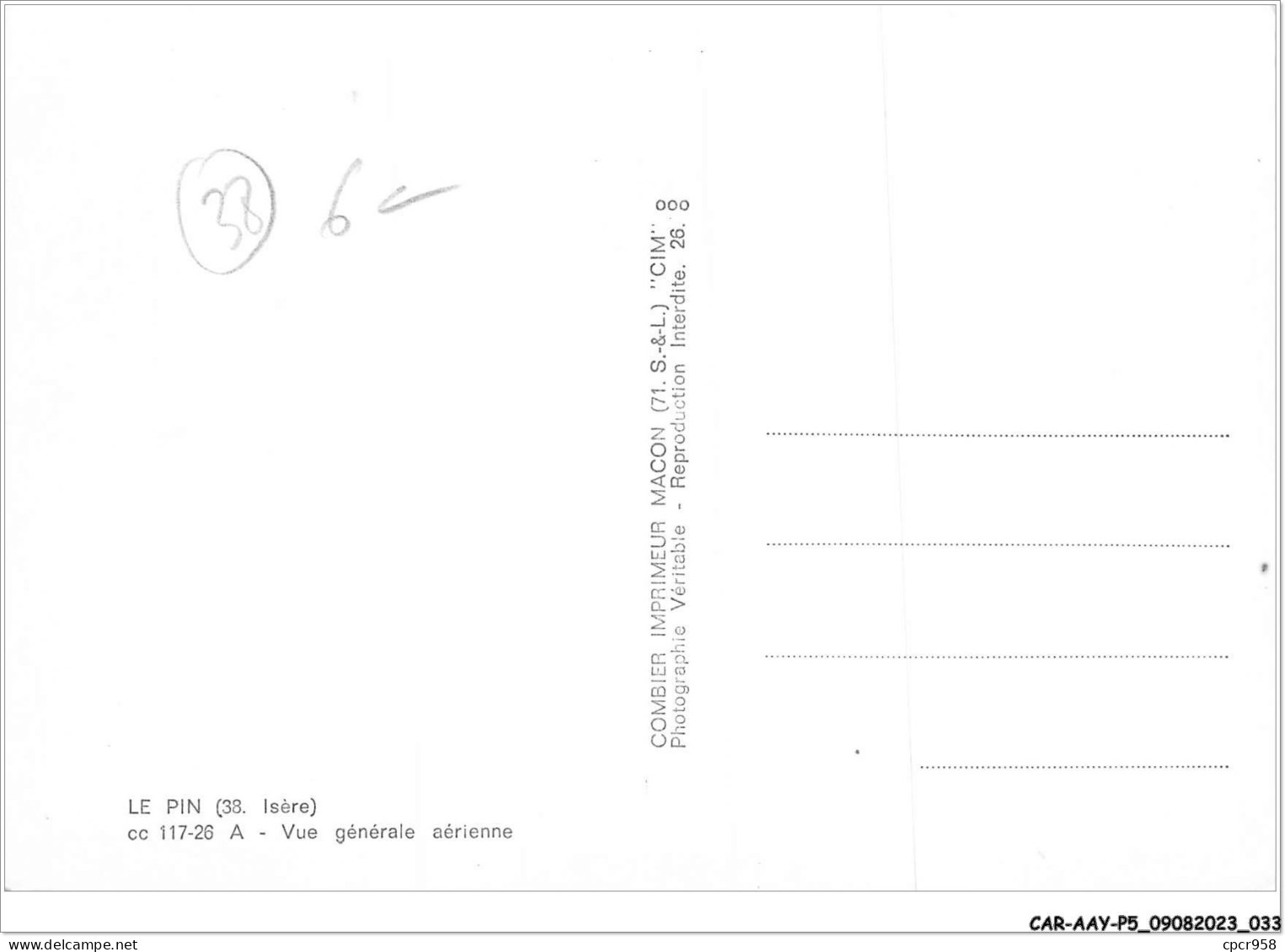 CAR-AAYP5-38-0317 - LE PIN - Vue Generale Aerienne - Autres & Non Classés