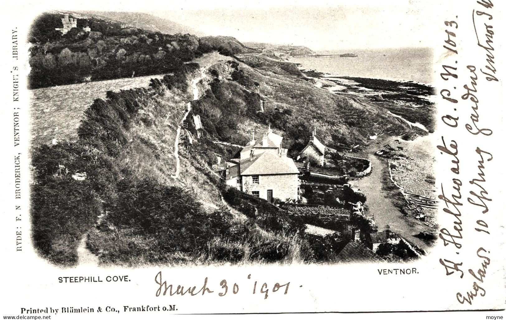 2302 - R.U - Angleterre - STEEPHILL COVE     VENTNOR     - ISLE  OF  WIGHT  -  Circulée  En 1901 - Other & Unclassified