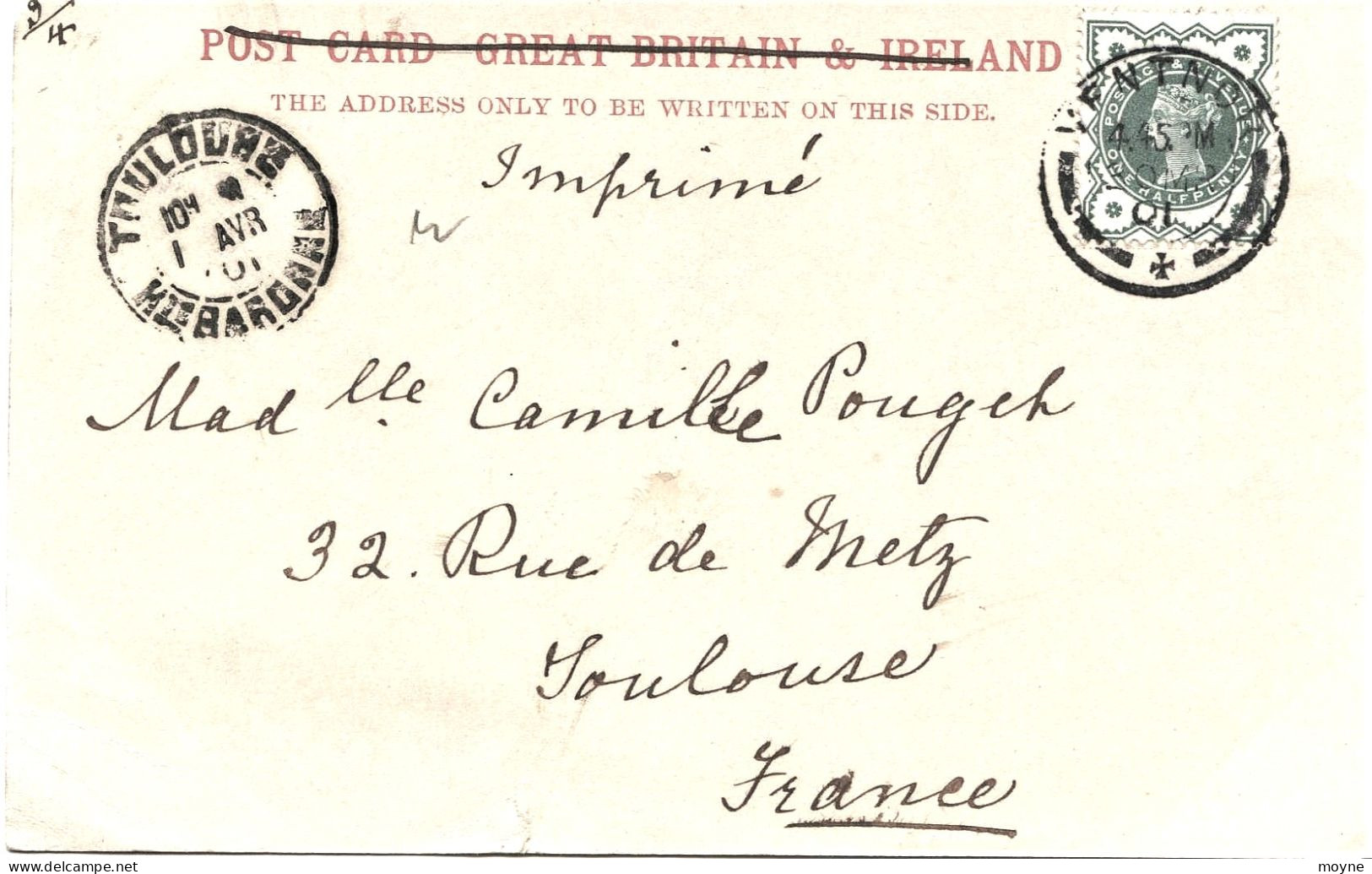 2302 - R.U - Angleterre - STEEPHILL COVE     VENTNOR     - ISLE  OF  WIGHT  -  Circulée  En 1901 - Other & Unclassified