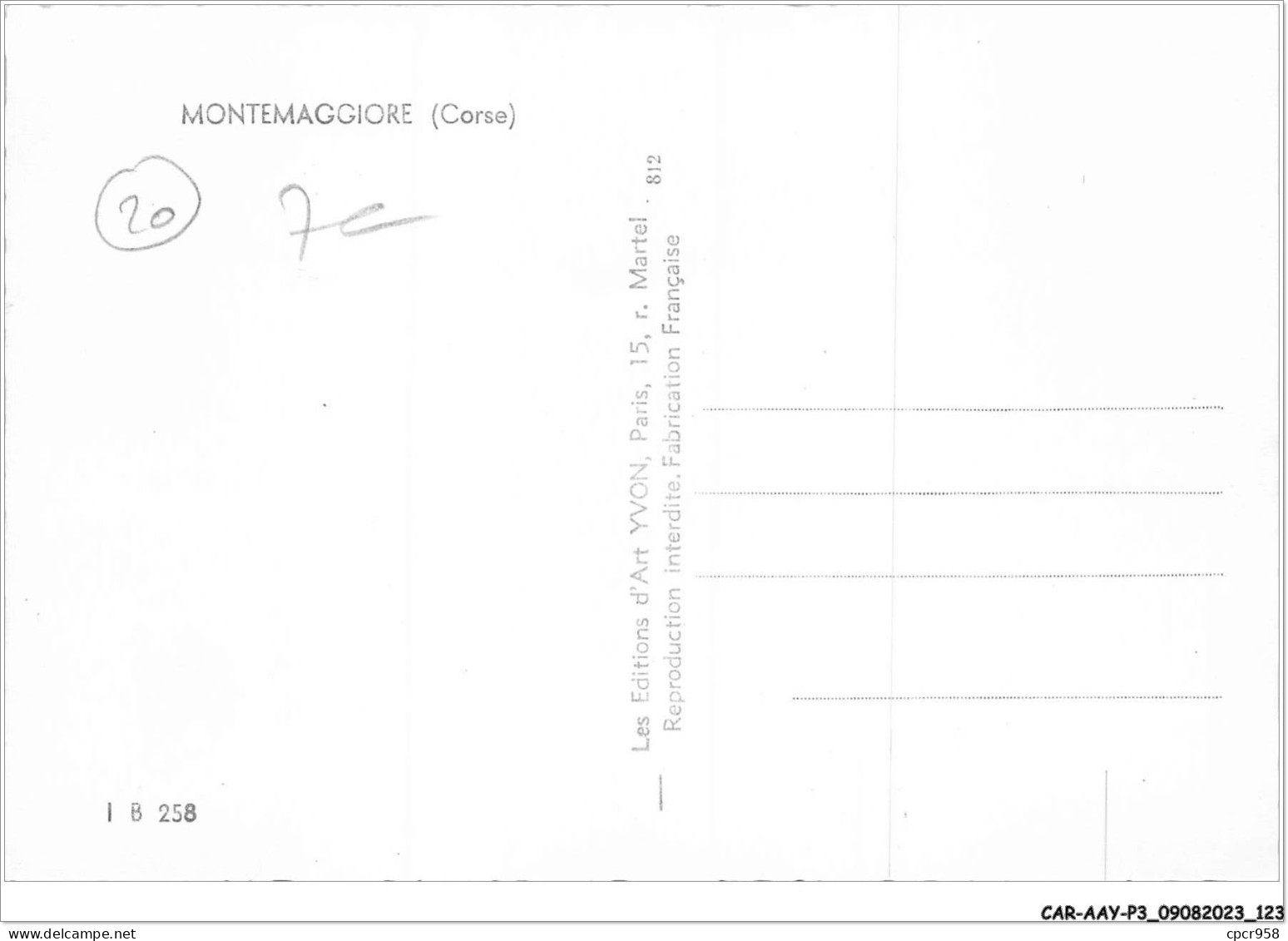 CAR-AAYP3-20-0204 - MONTEMAGGIORE - Other & Unclassified