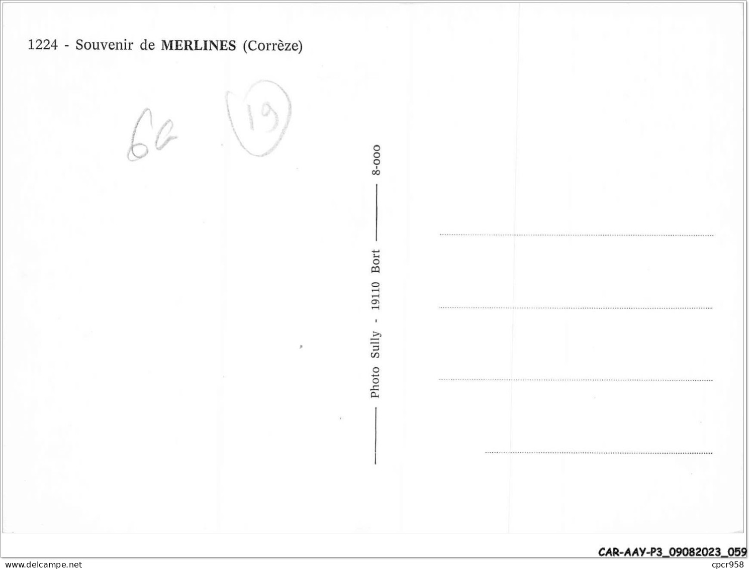 CAR-AAYP3-19-0172 - Souvenir De MERLINES - Other & Unclassified